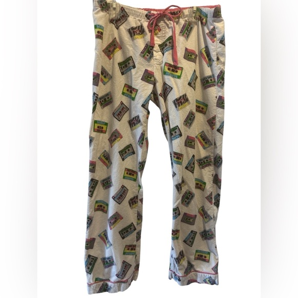 PJ Salvage multicolor mixtape retro 80s flannel pajama bottoms - Picture 1 of 6